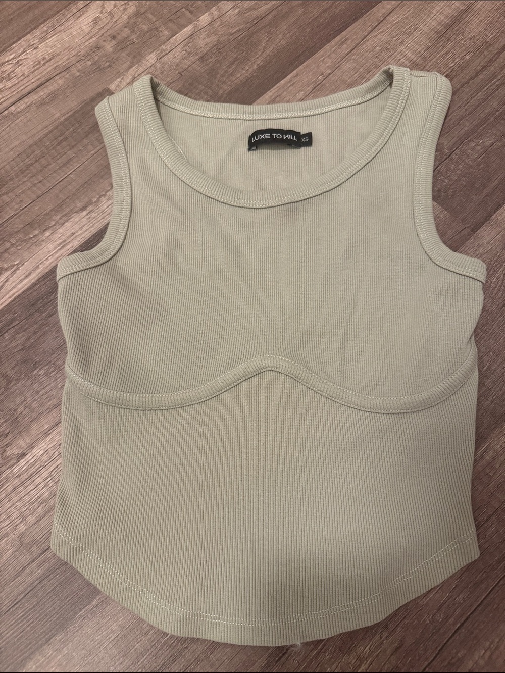 Luxe to Kill Sage Ribbed Tank Top - Women's